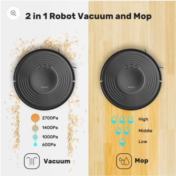 Verefa vacuum/mop robot - Picture 7 of 11